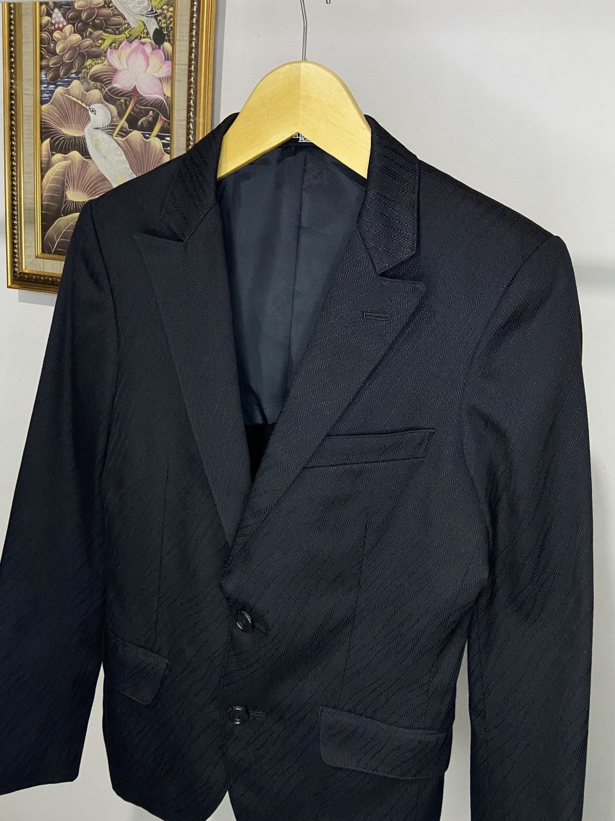 Tornado Mart 🔥 RARE 🔥Tornado Mart Japan Pattern Single Breasted Blazer Size 38S - 2 Thumbnail