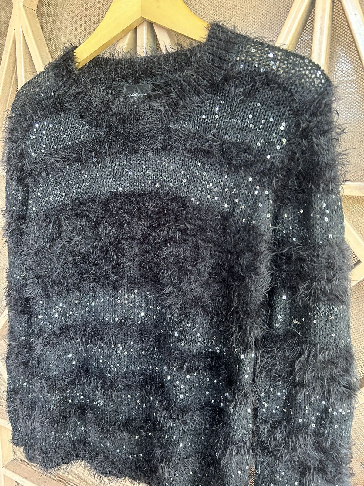 Issey Miyake × Japanese Brand 💸BINDINGOFFER💸 Antigiano Knit Fluzzy Mohair Glitter style Size US M / EU 48-50 / 2 - 5 Thumbnail