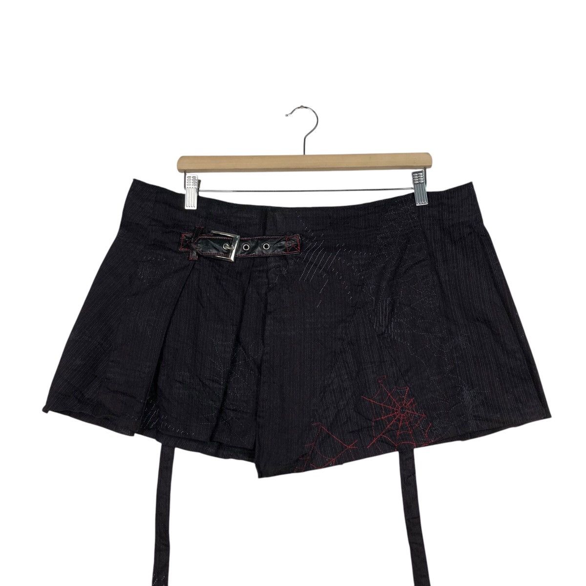 Hysteric Glamour 📌Vintage Mini Skirt Bondage Parachute Biker Design Size 38" / US 16 / IT 52 - 3 Thumbnail