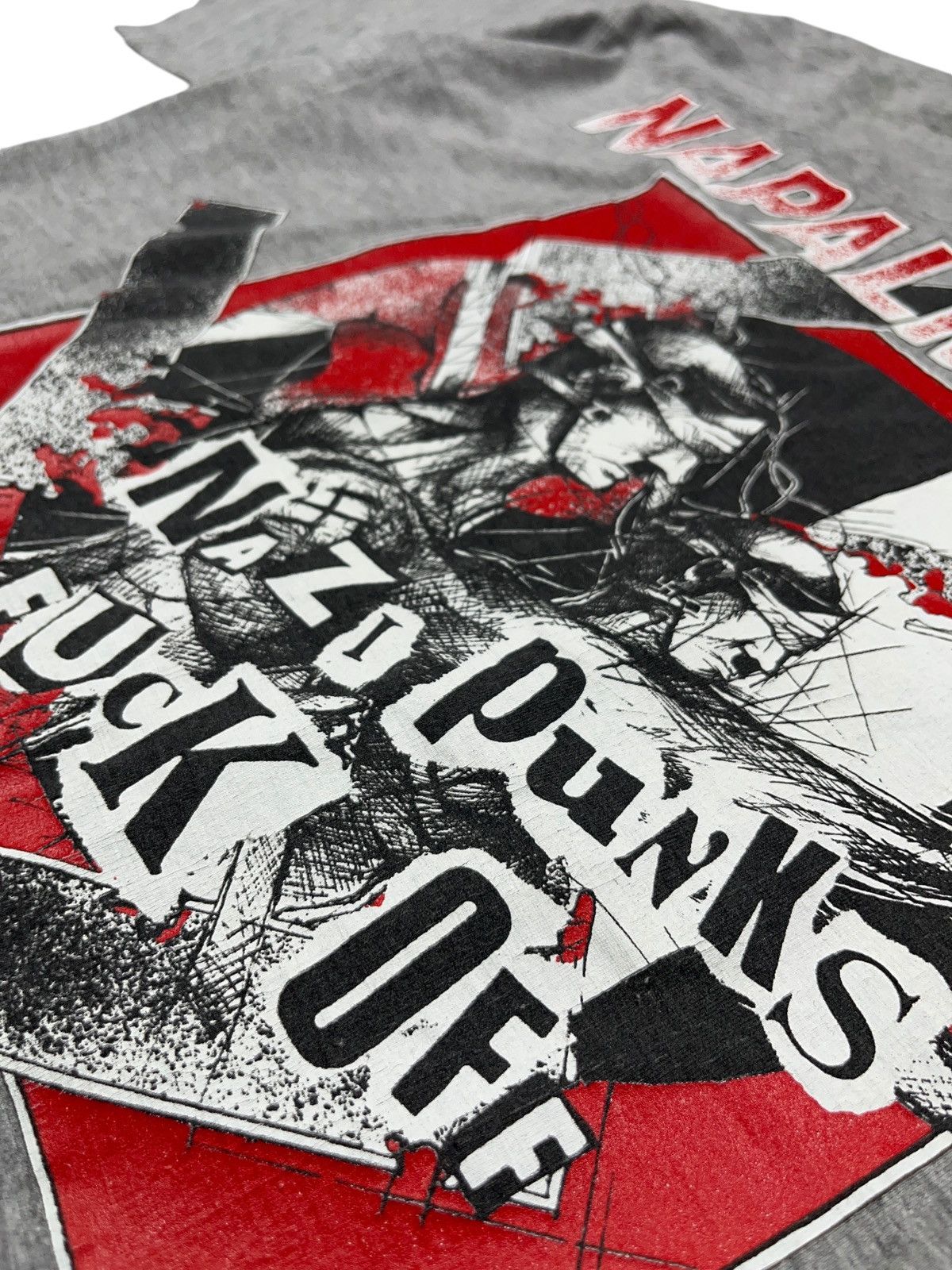 Band Tees × Vintage Vintage 1993 Napalm Death Nazi Punks Fuck Off T-shirt Size US L / EU 52-54 / 3 - 5 Thumbnail