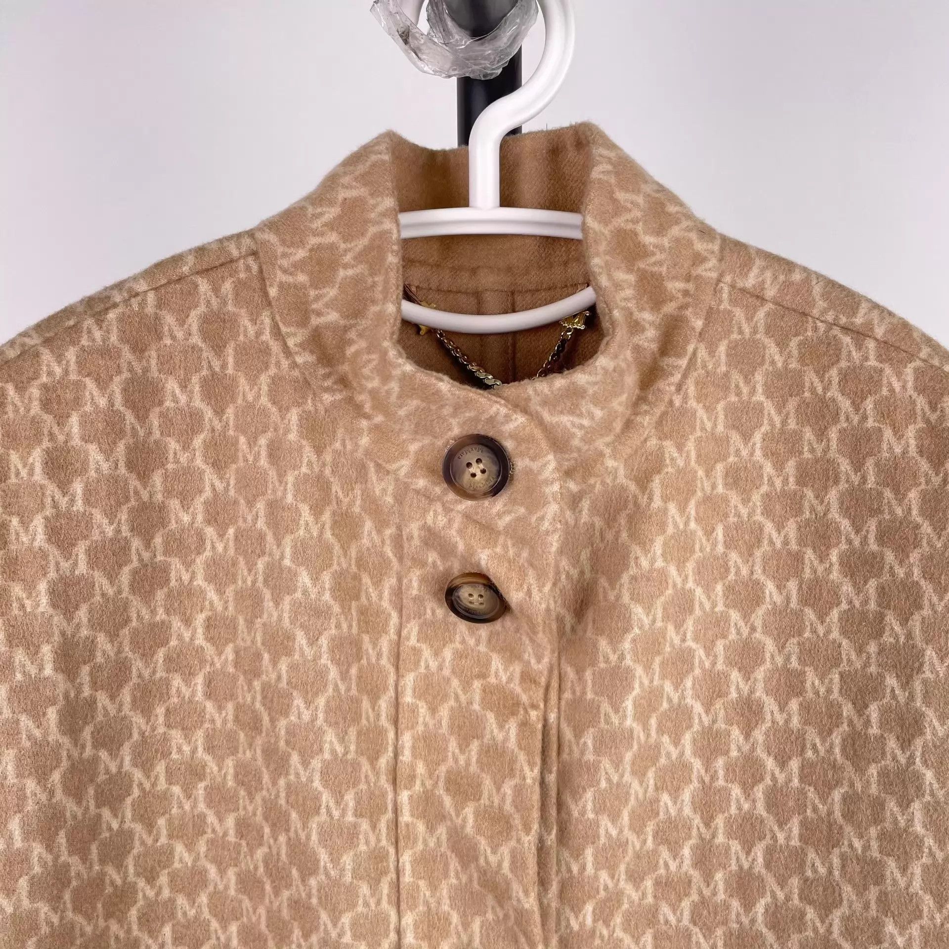 Max Mara MaxMara Wool Cape Coat Camel Size ONE SIZE - 9 Thumbnail