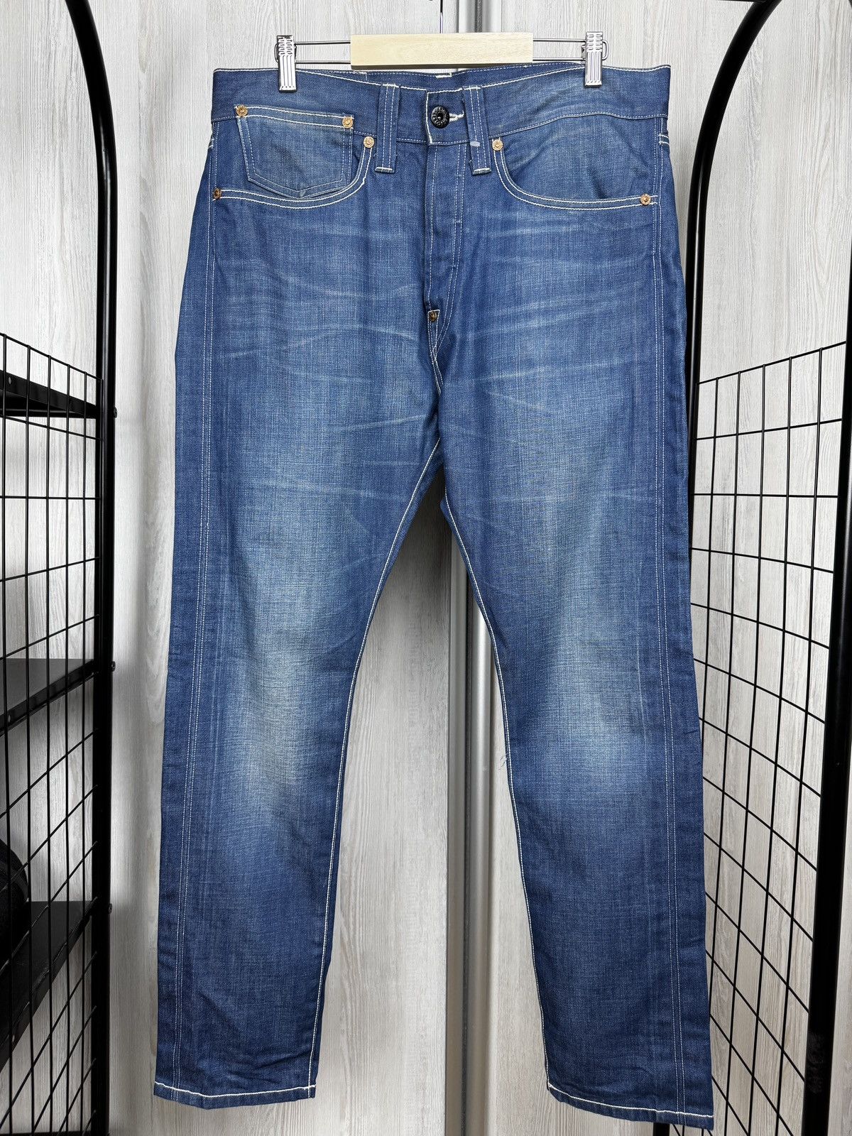 Levi's Vintage Clothing LEVI'S Patented Riveted Duck May 1873 Distressed Denim Jeans Size US 36 / EU 52 - 2 Thumbnail