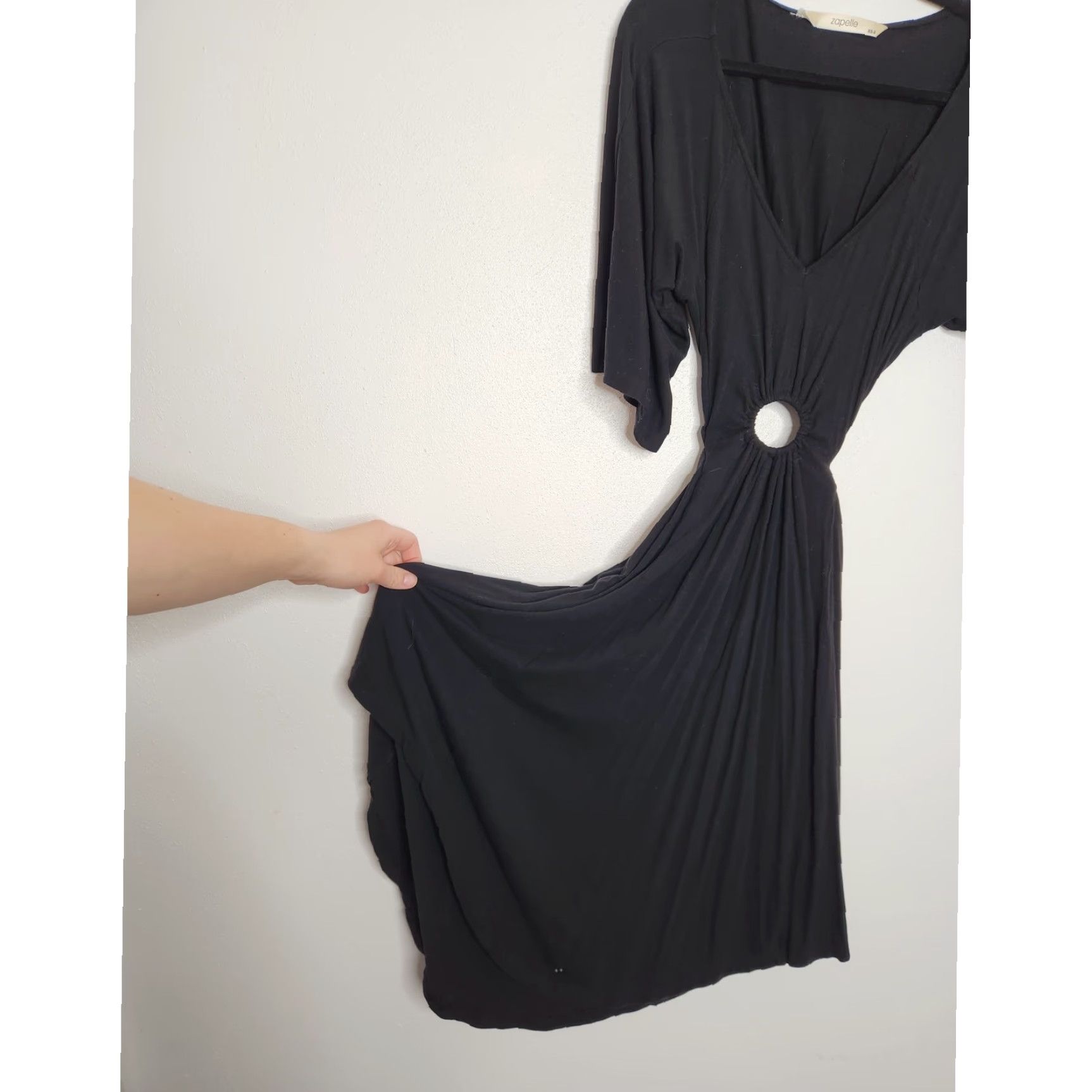 Vintage VINTAGE Zapelle Dress XS Black Midi Open Back Goth Whimsy Y2K Womens Women XS Black Midi Open Back Goth Whimsy Zapelle Dress Size XS / US 0-2 / IT 36-38 - 3 Thumbnail