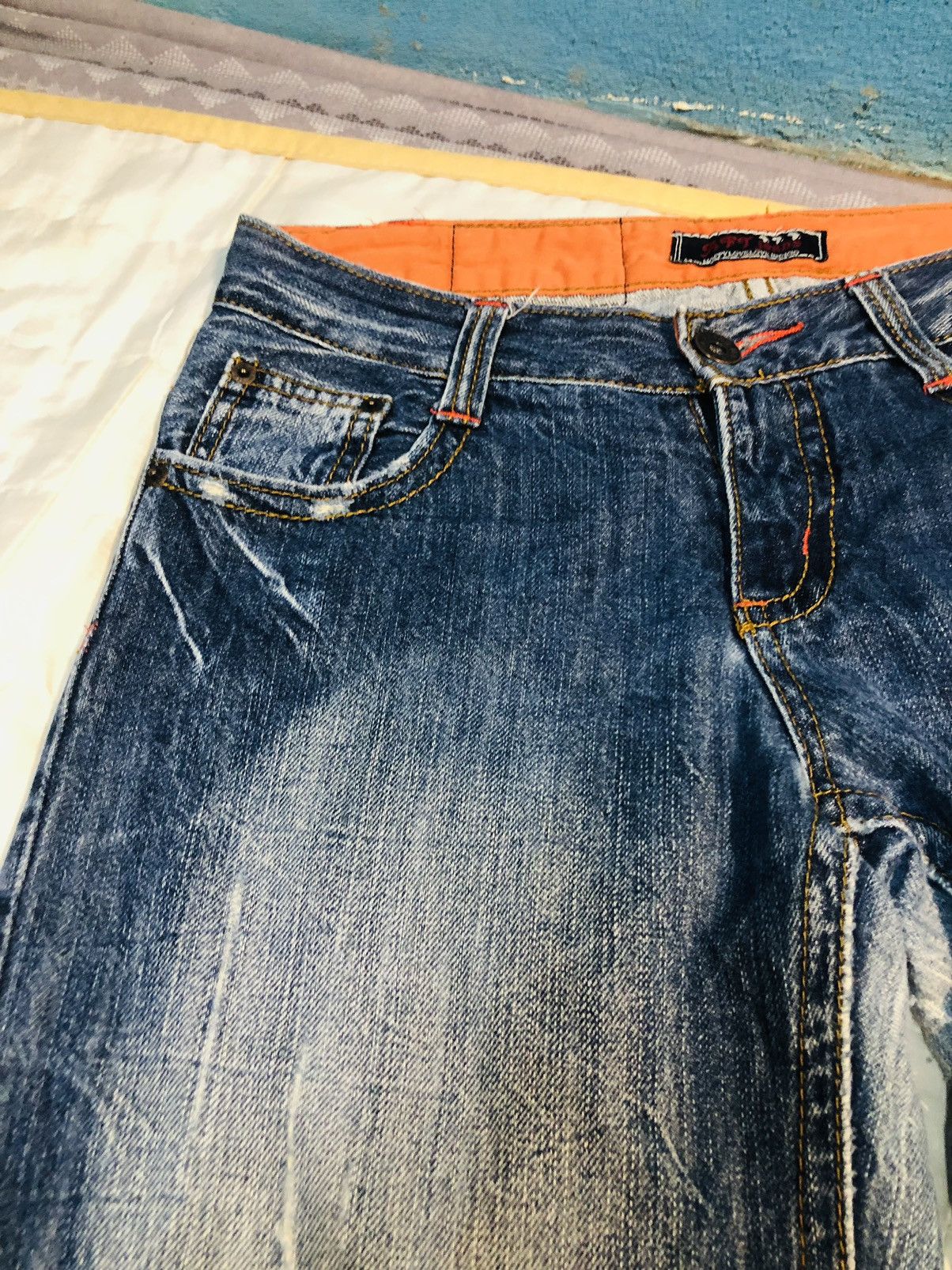 Japanese Brand AFT Distressed Denim Jeans (10) Size US 30 / EU 46 - 5 Thumbnail