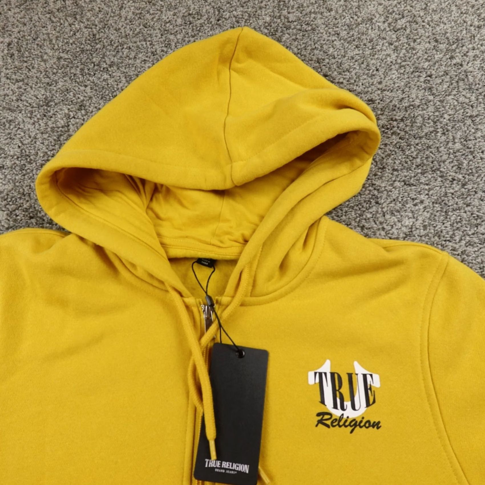 True Religion NEW True Religion Hoodie Mens L Yellow Buddha Full Zip Sweatshirt Sweater Jacket Size US L / EU 52-54 / 3 - 3 Thumbnail