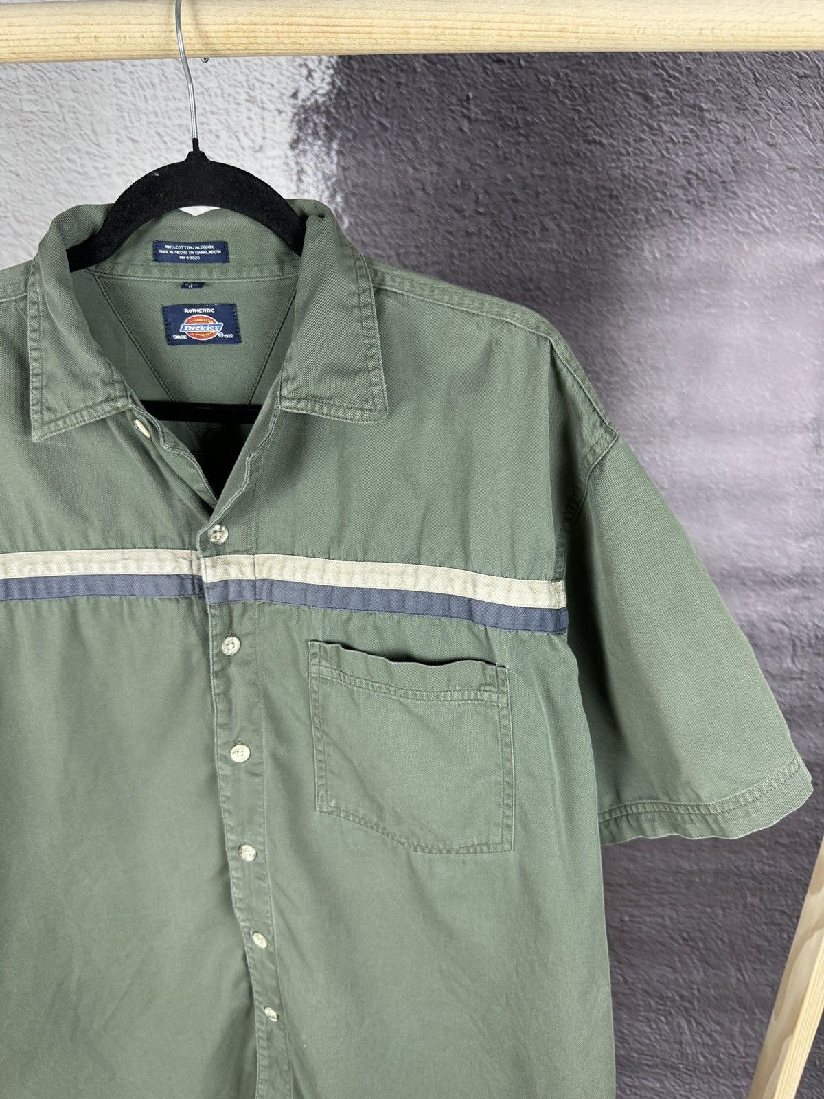 Dickies × Vintage Dickies vintage rare logo workwear short sleeve shirt chore Size US L / EU 52-54 / 3 - 4 Thumbnail