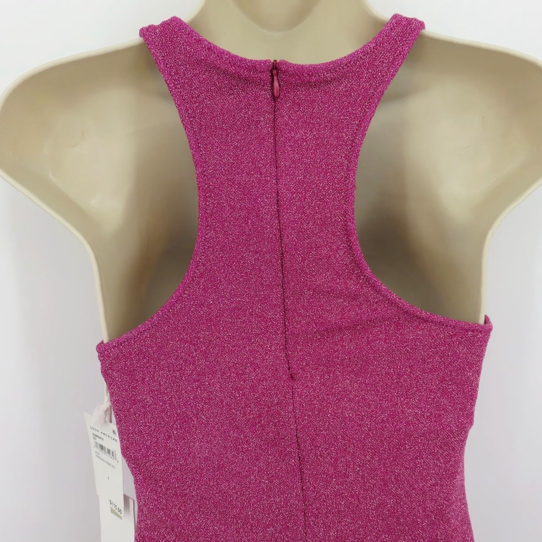 Good American Good American One Piece Swimwear Womens 2 Pink Hawiian Sparkle High Neck New Size ONE SIZE - 5 Thumbnail