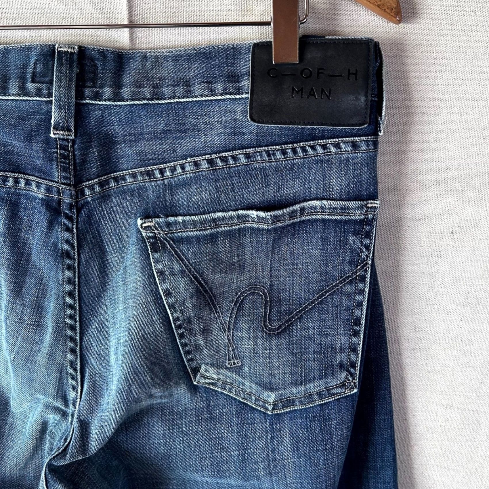 Citizens Of Humanity Citizens of Humanity Evans Relaxed Straight Jeans Mens 34 Dark Wash 606P-132 Denim Baggy Straight Mens Blue 34 Runway 90s? Size US 34 / EU 50 - 4 Thumbnail