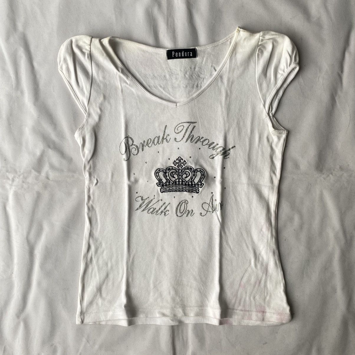 If Six Was Nine × Japanese Brand × Le Grande Bleu (L.G.B.) Vintage Y2K Pendora Diamonds DIOR Style Women's Blouse Size S / US 4 / IT 40 - 2 Thumbnail