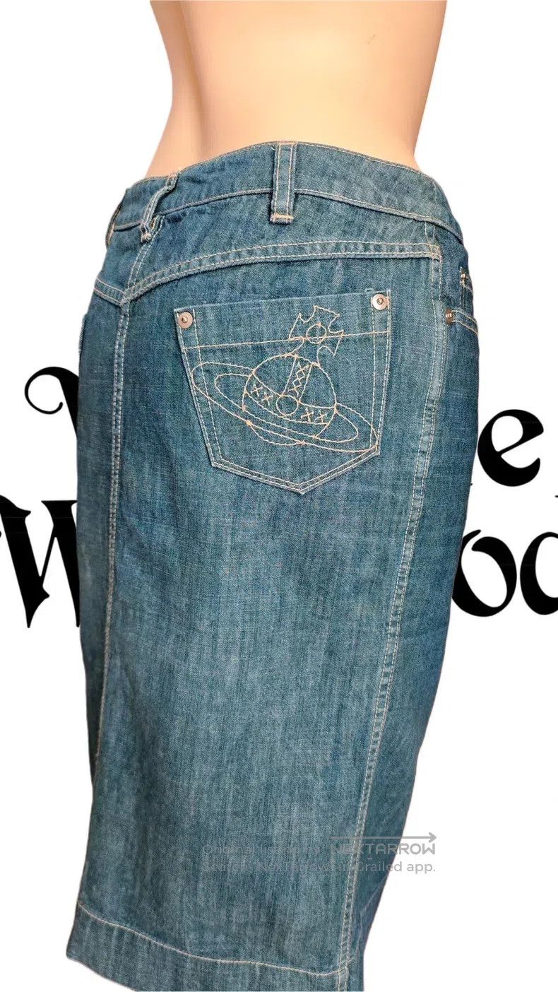 Vivienne Westwood Vivienne Westwood size 2 Denim silver button skirt Size 23" - 6 Thumbnail