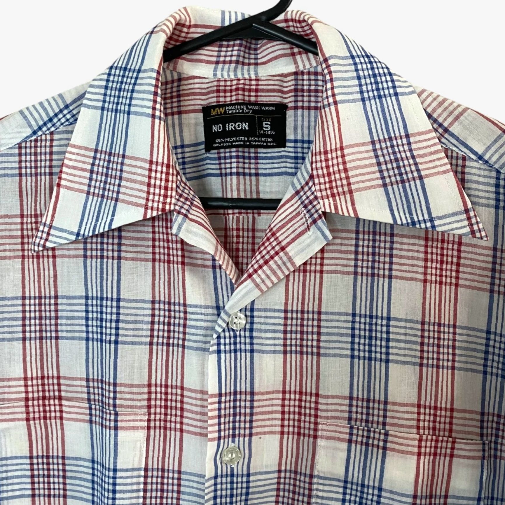 JCPenney VINTAGE JC Penney Plaid Sport Shirt Men's S White Short-Sleeve Button-Up 70s Classic Retro 70s Mens Small Short Sleeve Button-Up Size US S / EU 44-46 / 1 - 6 Thumbnail
