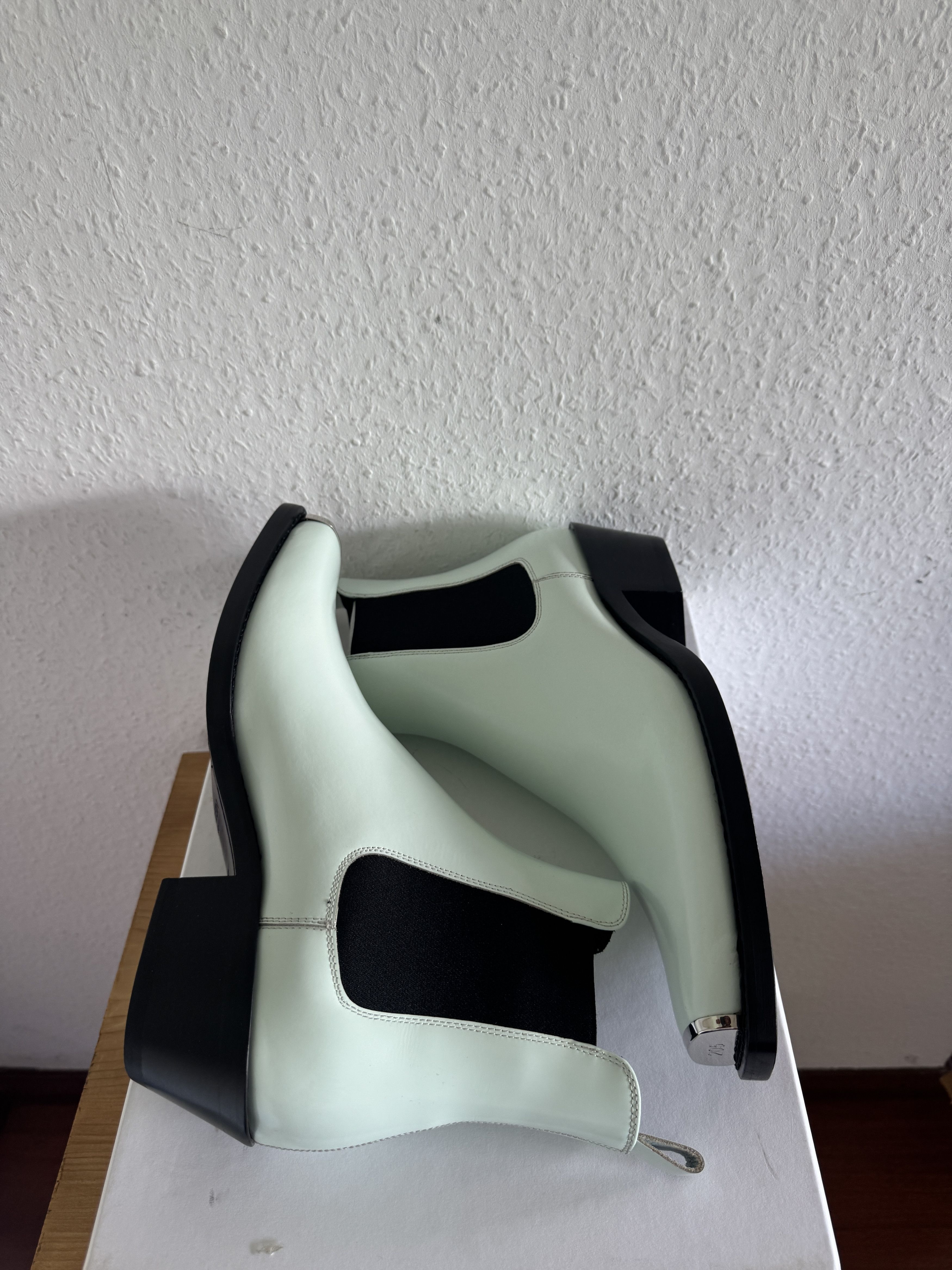 Baby Blue Leather Chelsea Boot