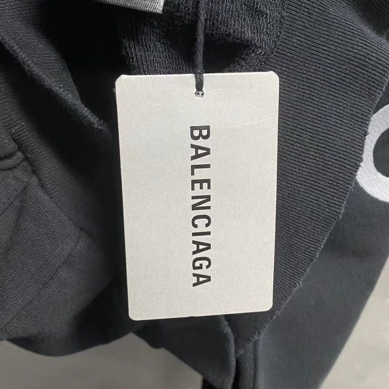 Balenciaga Balenciaga Black printed logo hoodie Size US S / EU 44-46 / 1 - 5 Thumbnail