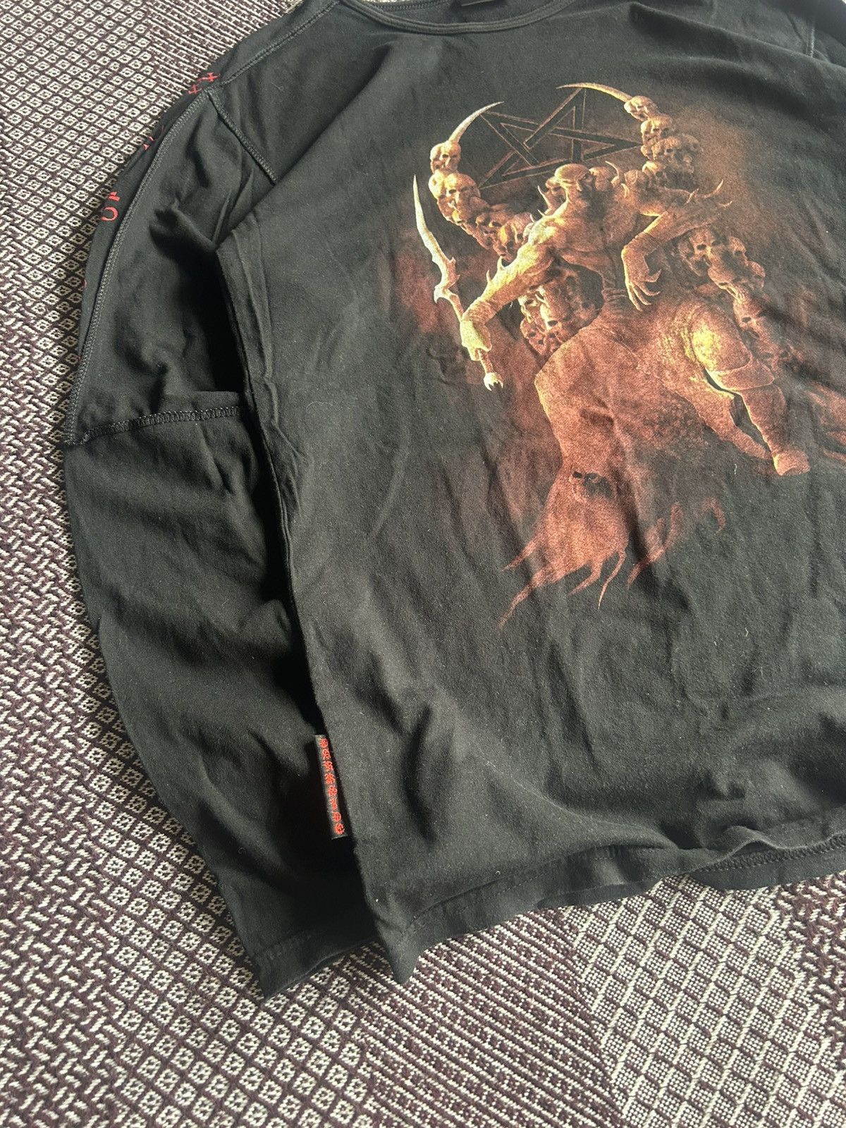Band Tees × Vintage Vintage The Darkside 2003 LSleeve T-shirt Thrash Big Logo Size US L / EU 52-54 / 3 - 4 Thumbnail