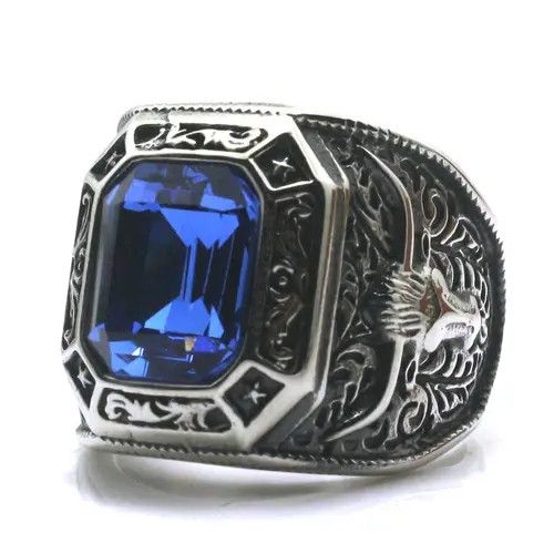 Other Stainless Cool West Cowboy Green Stone Newest Ring Size ONE SIZE - 1 Thumbnail