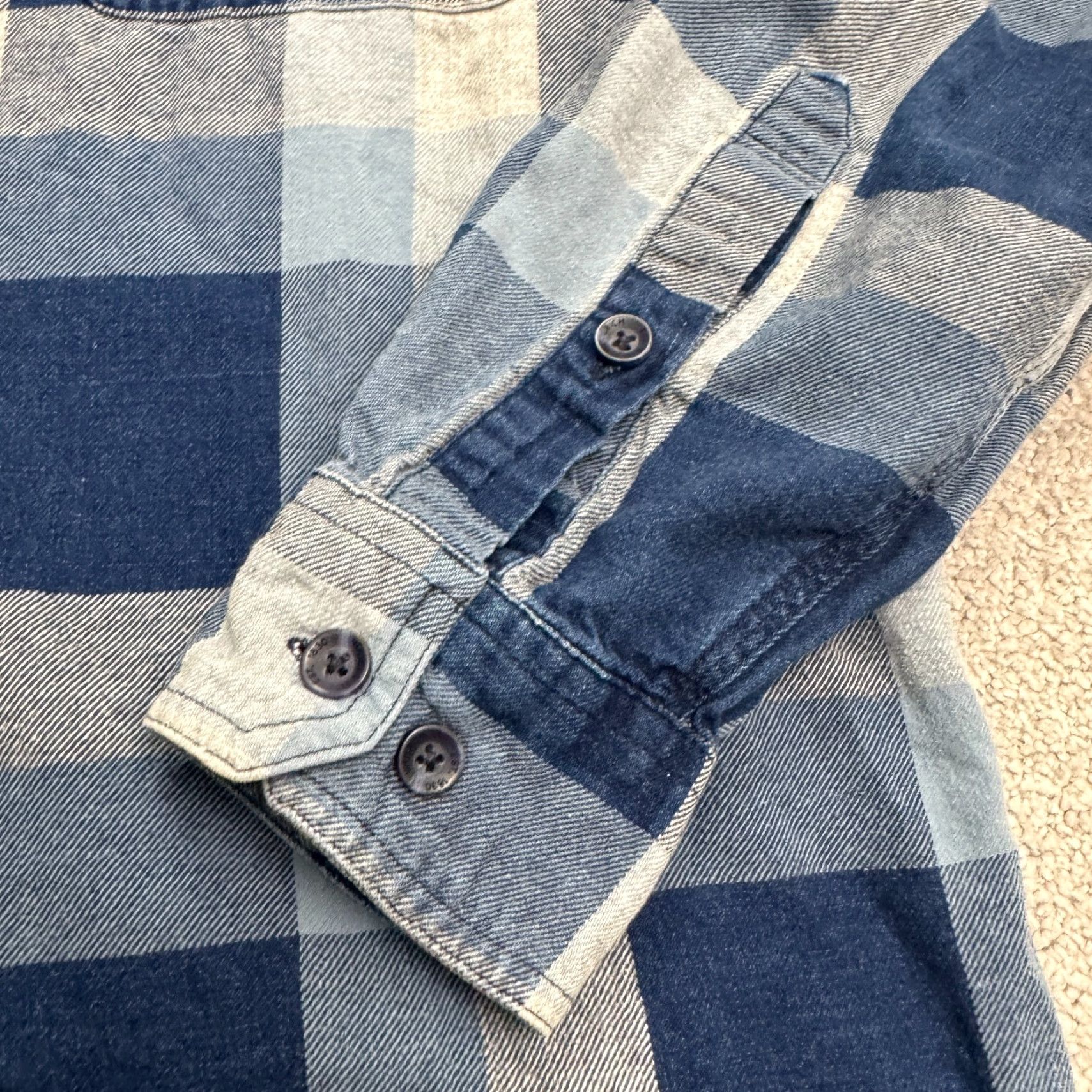 Vintage Woolrich Button-Up Shirt Mens Medium Blue Plaid Casual Linen Cotton Regular STEM-Down? Size US M / EU 48-50 / 2 - 4 Thumbnail