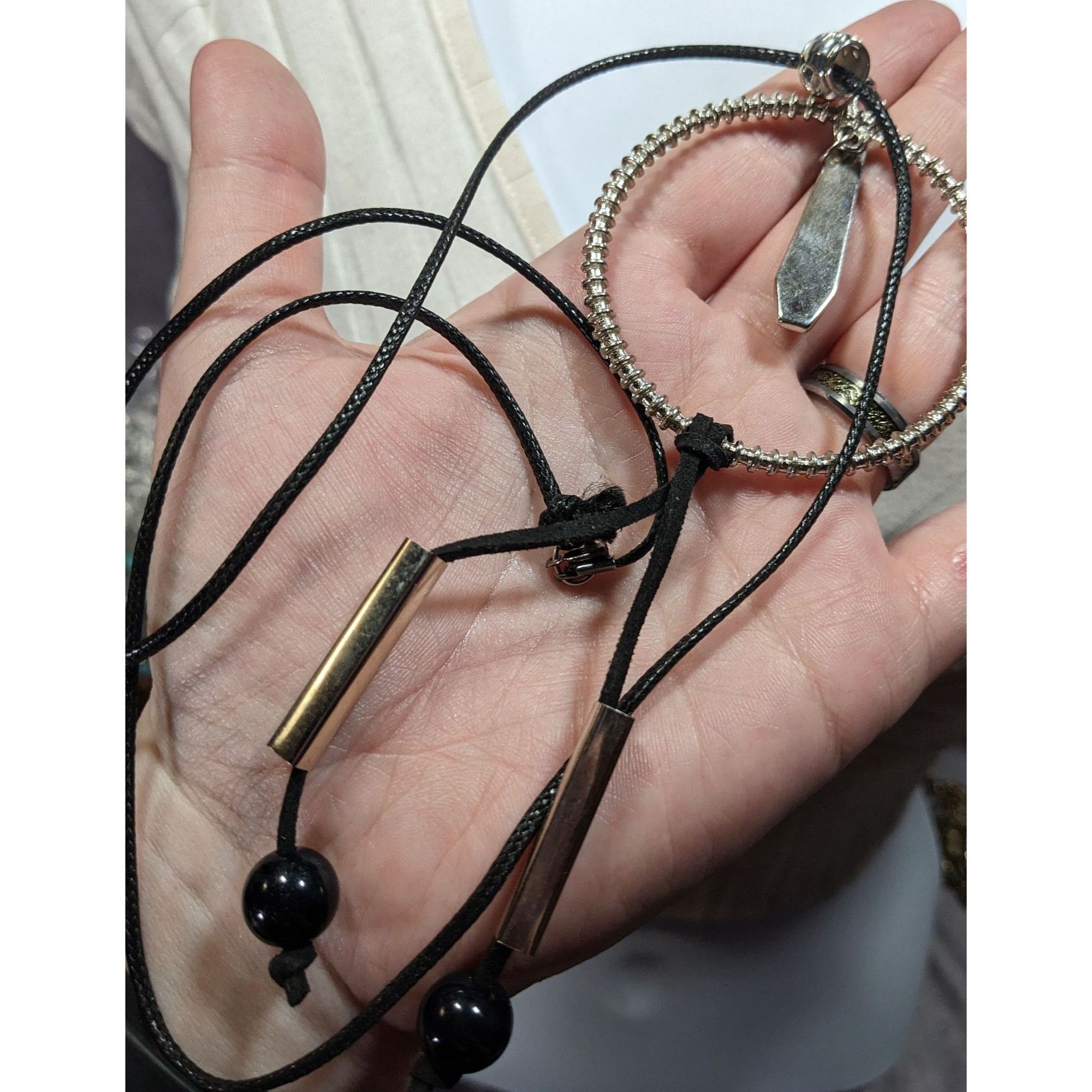 Other Brutalist Abstract Dangling Hoop Tassel Necklace Size ONE SIZE - 6 Thumbnail