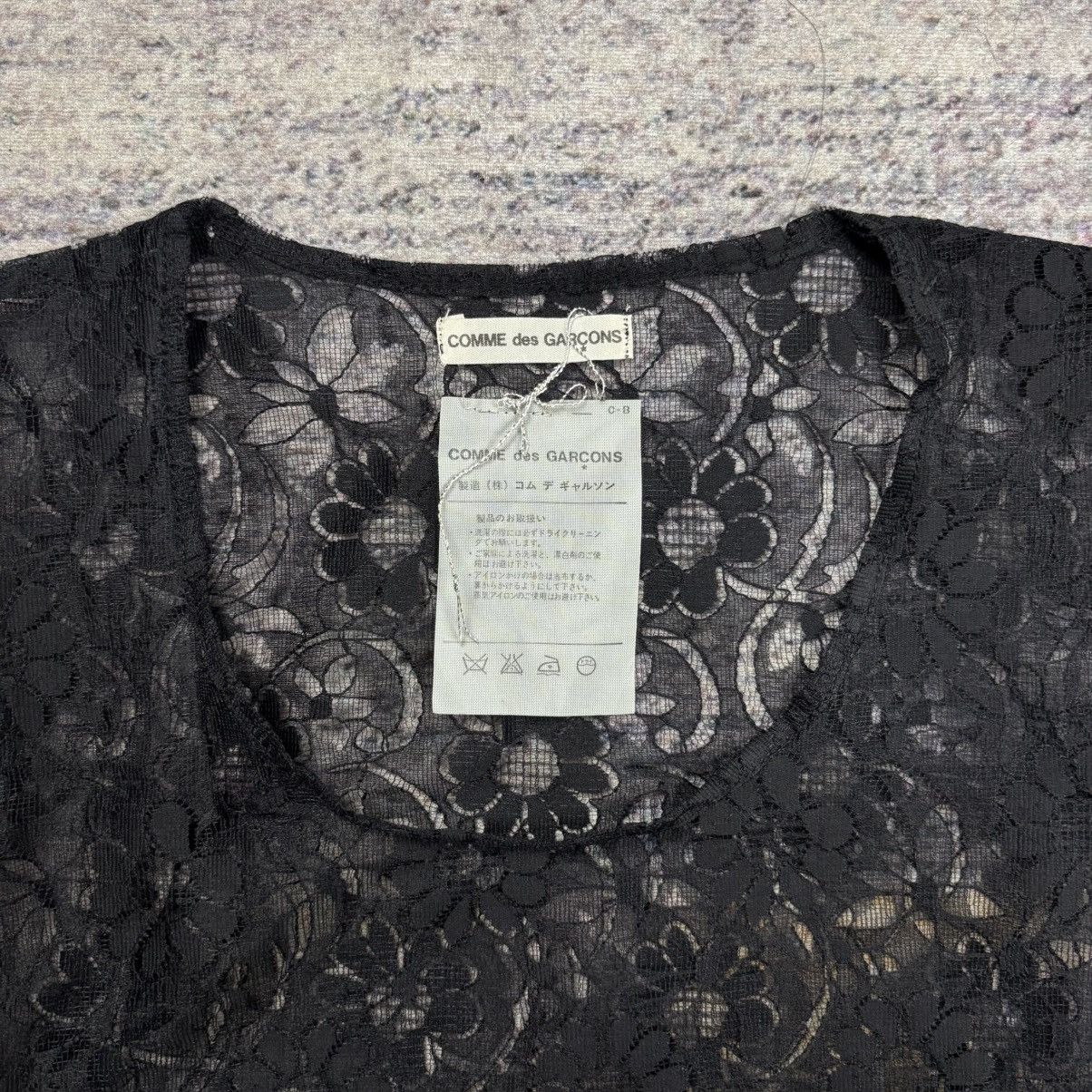 Comme des Garcons Homme Plus Archive CDG - Flower Jacquard Mesh Top Size M / US 6-8 / IT 42-44 - 11 Thumbnail
