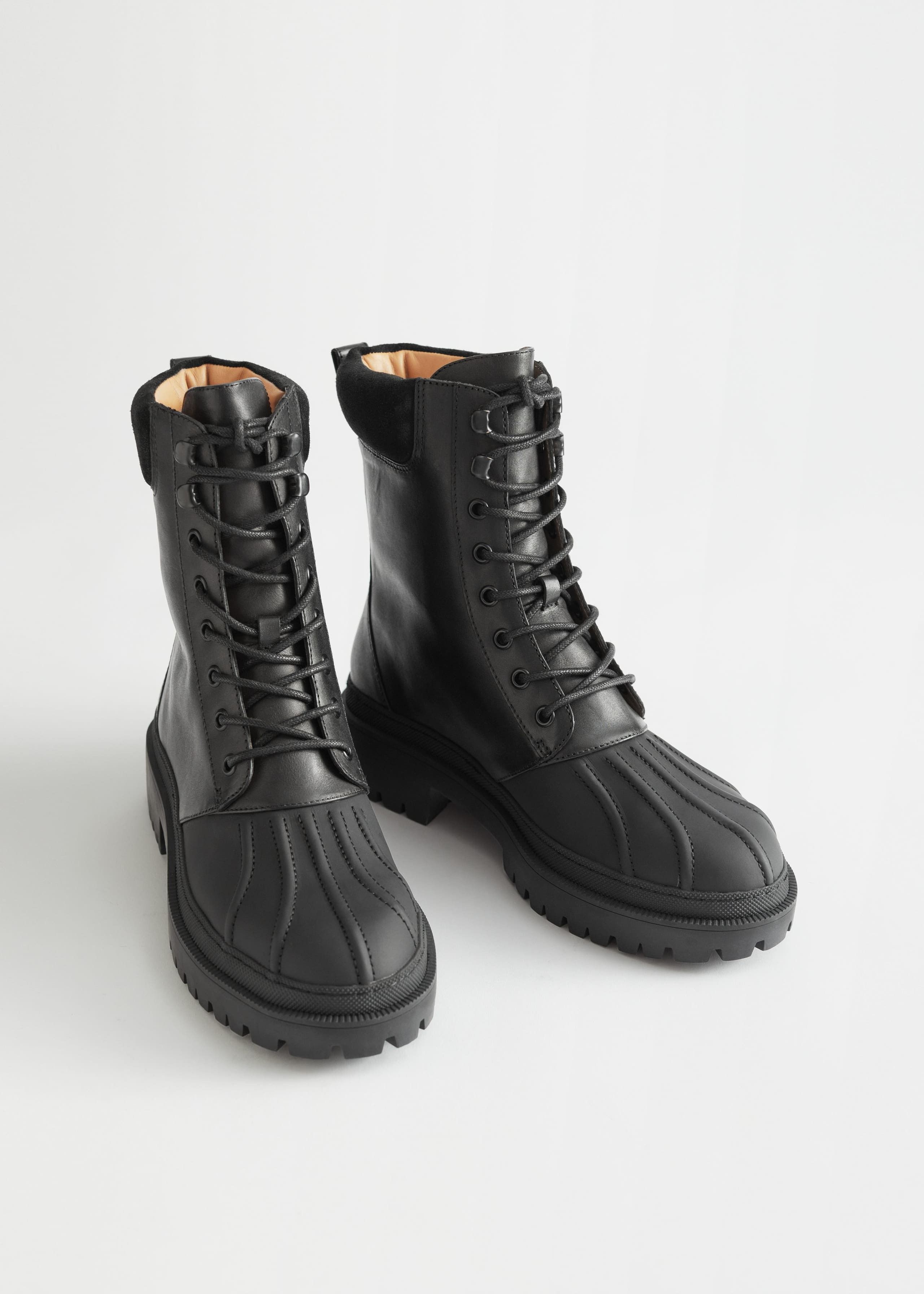 & Other Stories Women's & Other Stories CHUNKY LEATHER COMBAT BOOTS EU36 Size US 5 / IT 35 - 1 Thumbnail
