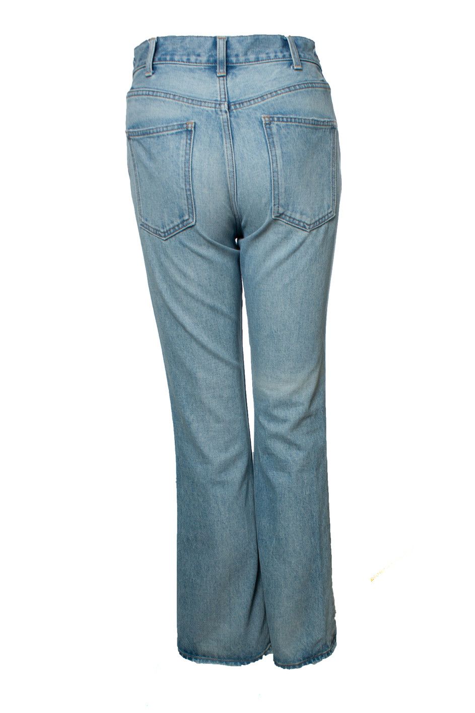 Celine Celine, Blue flared jeans with gold details Size 27" / US 4 / IT 40 - 2 Thumbnail