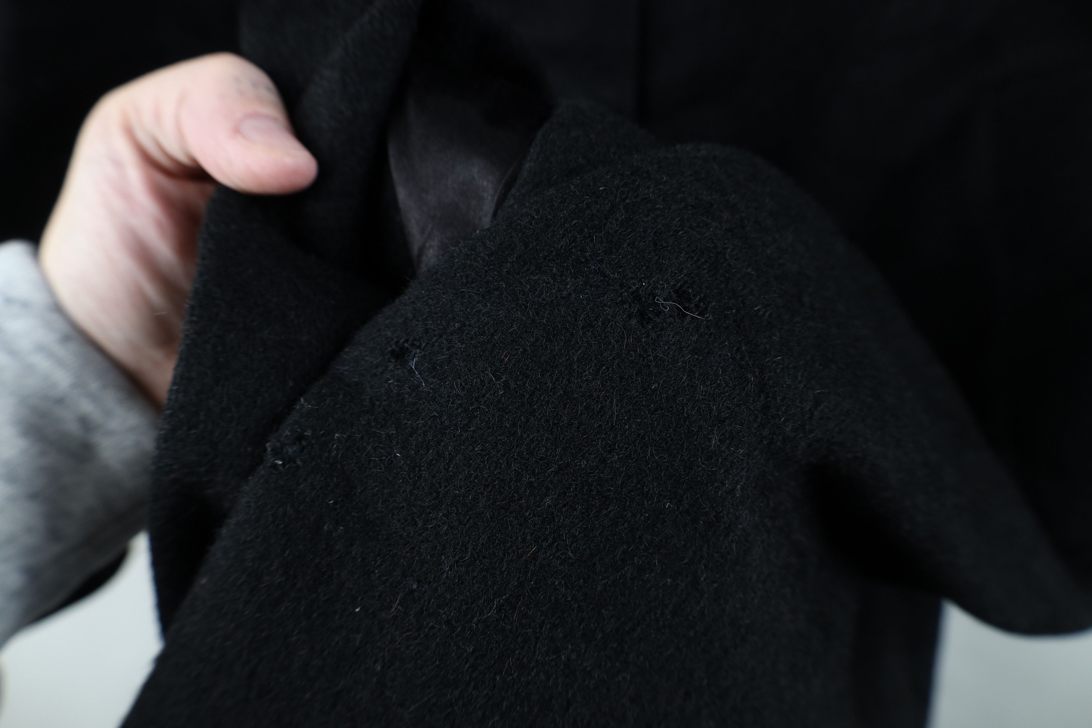 Vintage Vintage 40s 50s Big Button Collared Coat Jacket Black USA Size L / US 10 / IT 46 - 6 Thumbnail