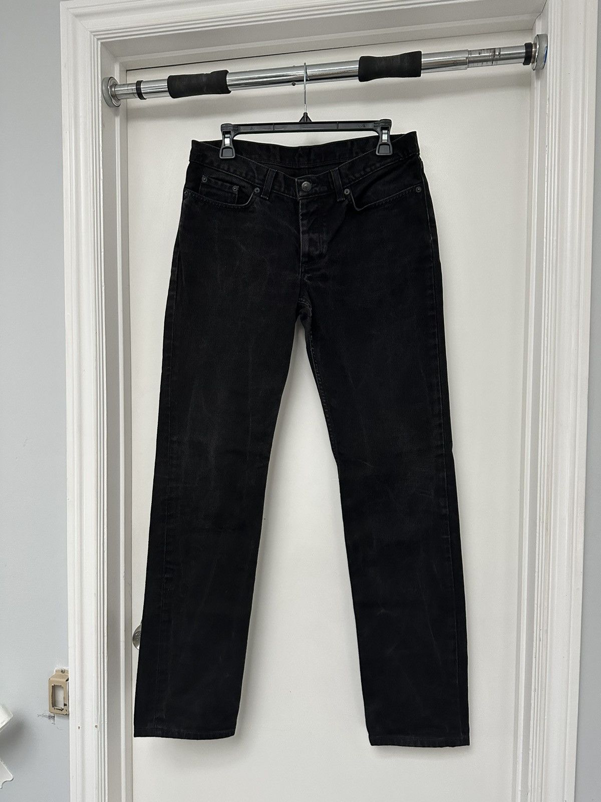 Helmut Lang Early 2000’s Low Waist Straight Leg Jeans Black Size US 30 / EU 46 - 10 Thumbnail
