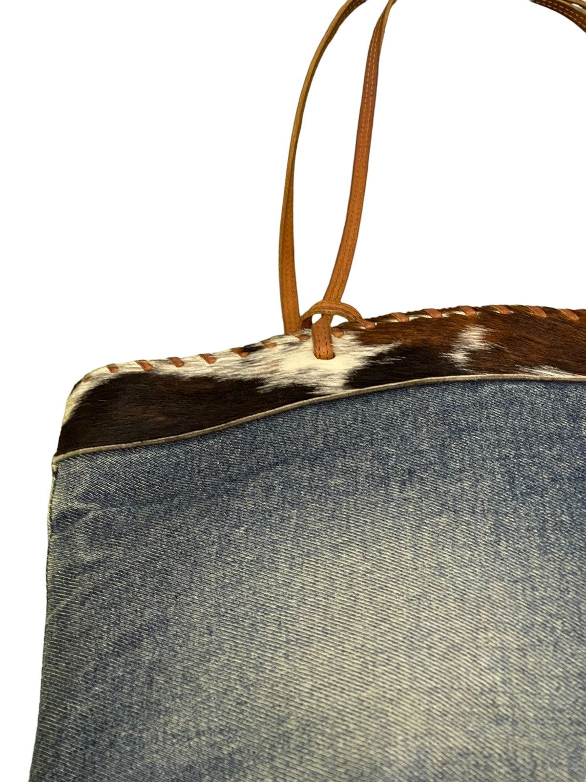 Japanese Brand Denim Leather Berge Italy Shoulder Bag 3🟩 Size ONE SIZE - 9 Thumbnail