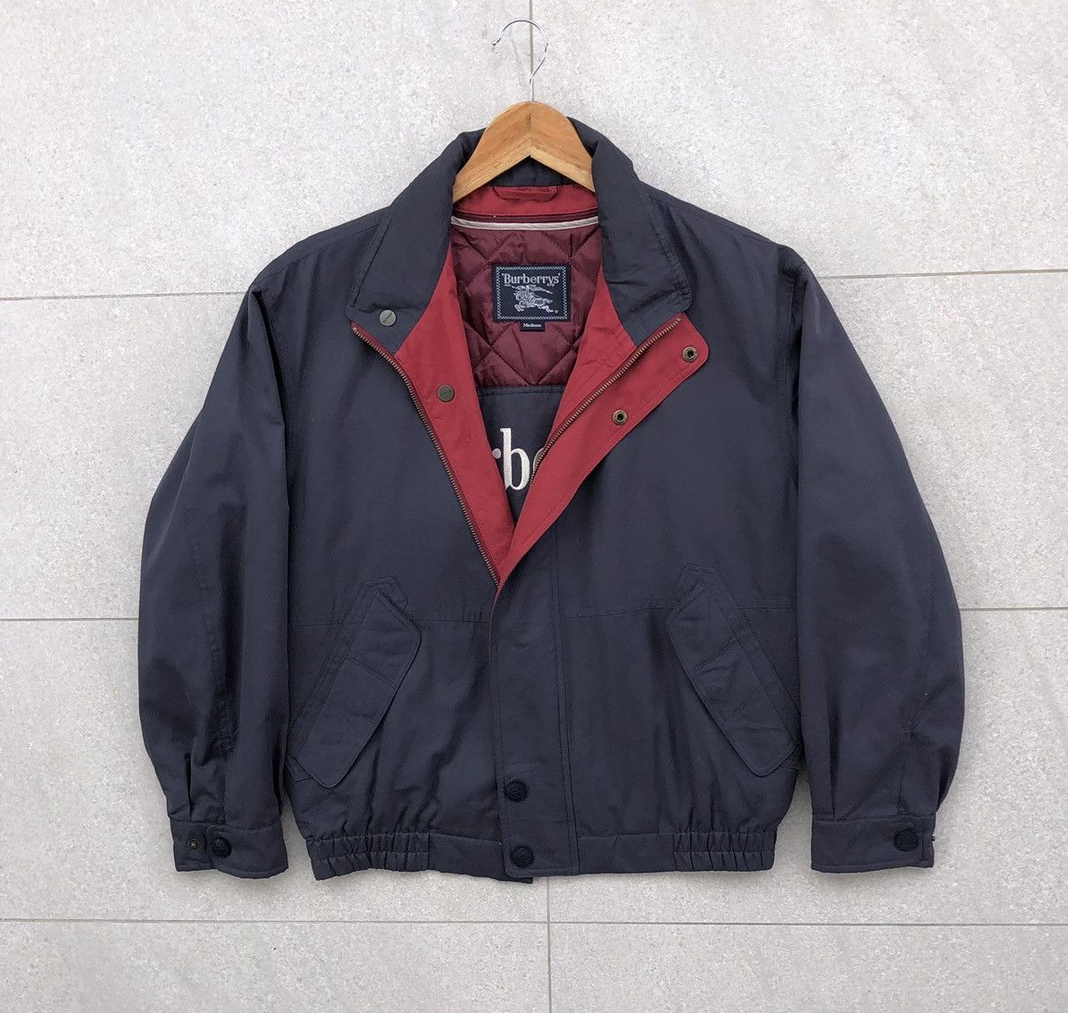 Burberry Vintage Burberrys Prorsum Lined Big Logo Bomber Jacket Size US M / EU 48-50 / 2 - 2 Thumbnail