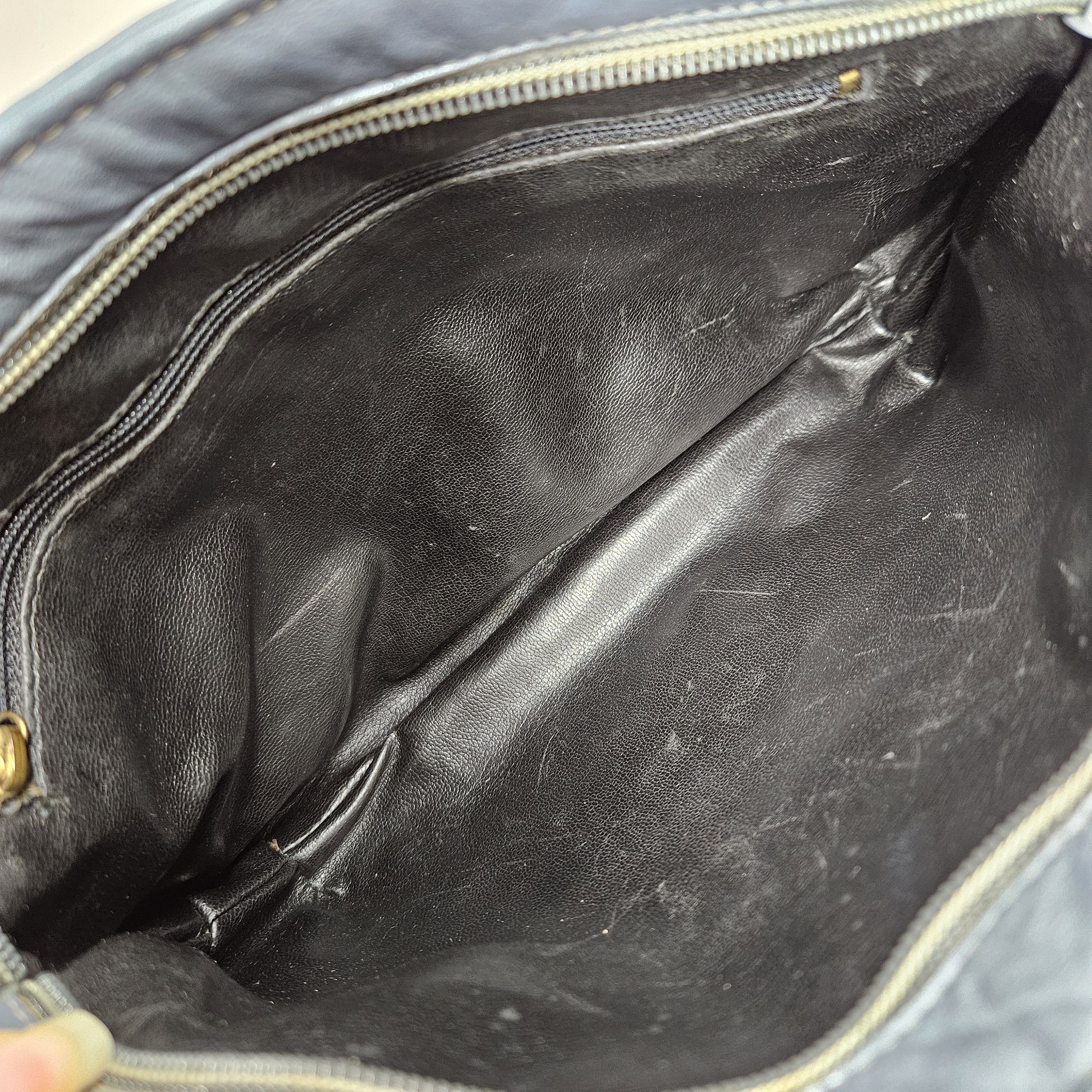 Other Crossbody 11x7.5" Bag Vintage Leather Blue Grey Purse Zipper Size ONE SIZE - 9 Thumbnail