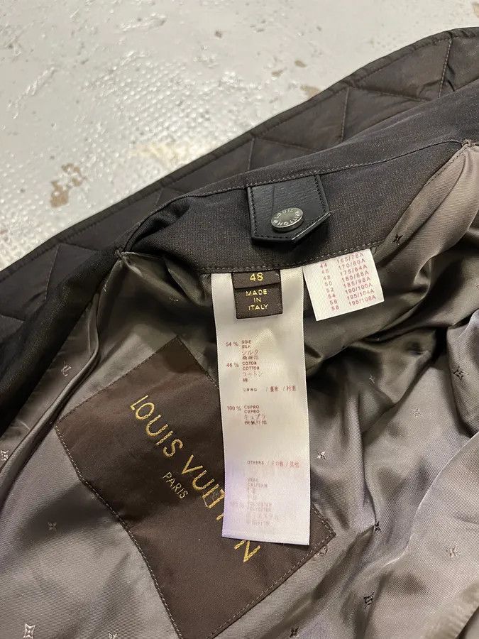 Louis Vuitton Louis Vuitton Taupe Silk Quilted Bomber Jacket by Kim Jones Size US S / EU 44-46 / 1 - 13 Thumbnail