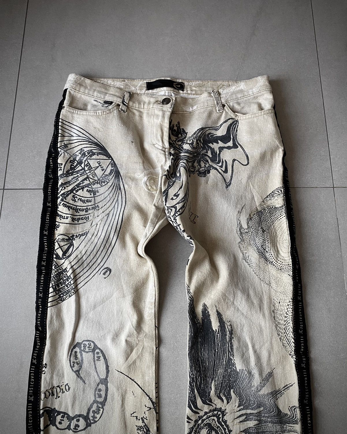Just Cavalli Just Cavalli AW03 Astrology Stripe Pants Size US 35 - 6 Thumbnail