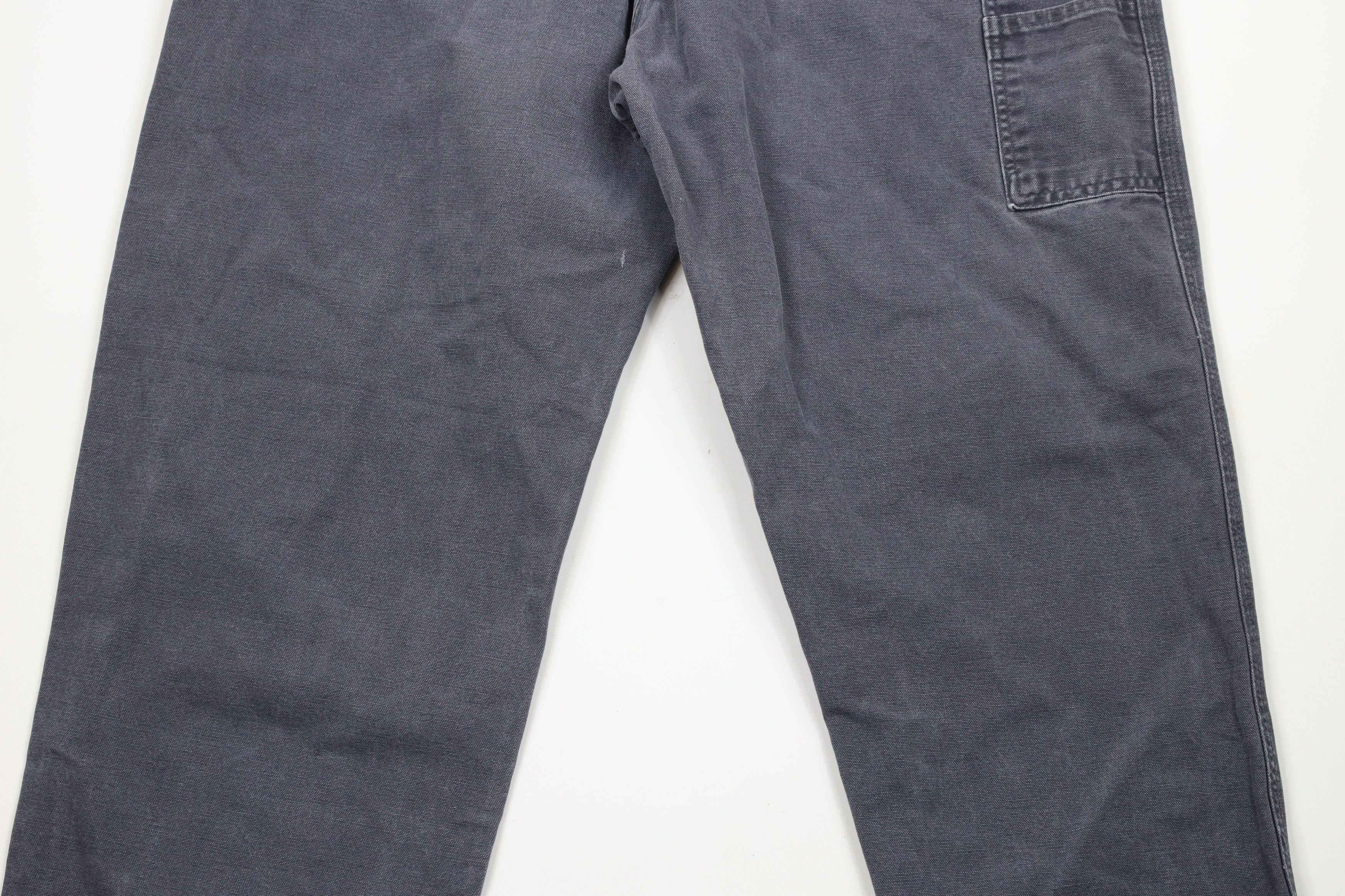 Carhartt × Vintage Vintage Carhartt Canvas Wide Leg Dungaree Pants Petrol Blue Size US 44 / EU 60 - 12 Thumbnail