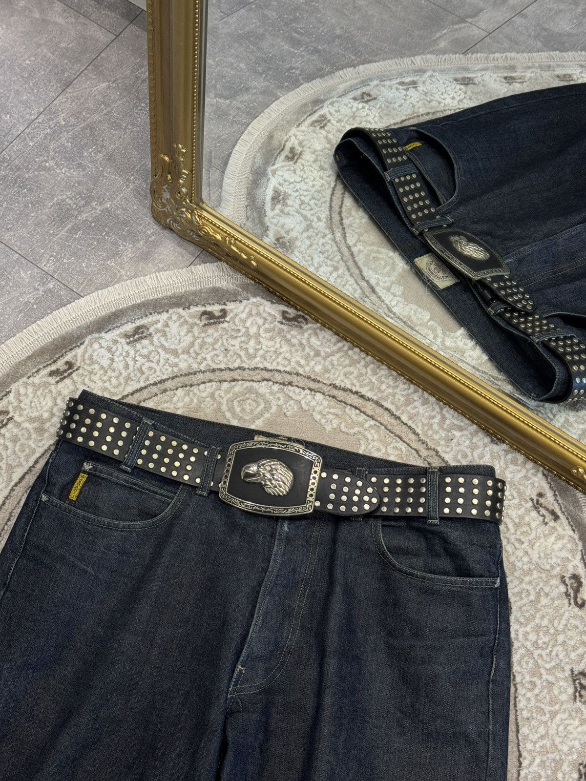 Cowboy Equipment 00’s Cowboy Belt STYLE FACE RARE Y2K BELT VINTAGE Size ONE SIZE - 1 Thumbnail