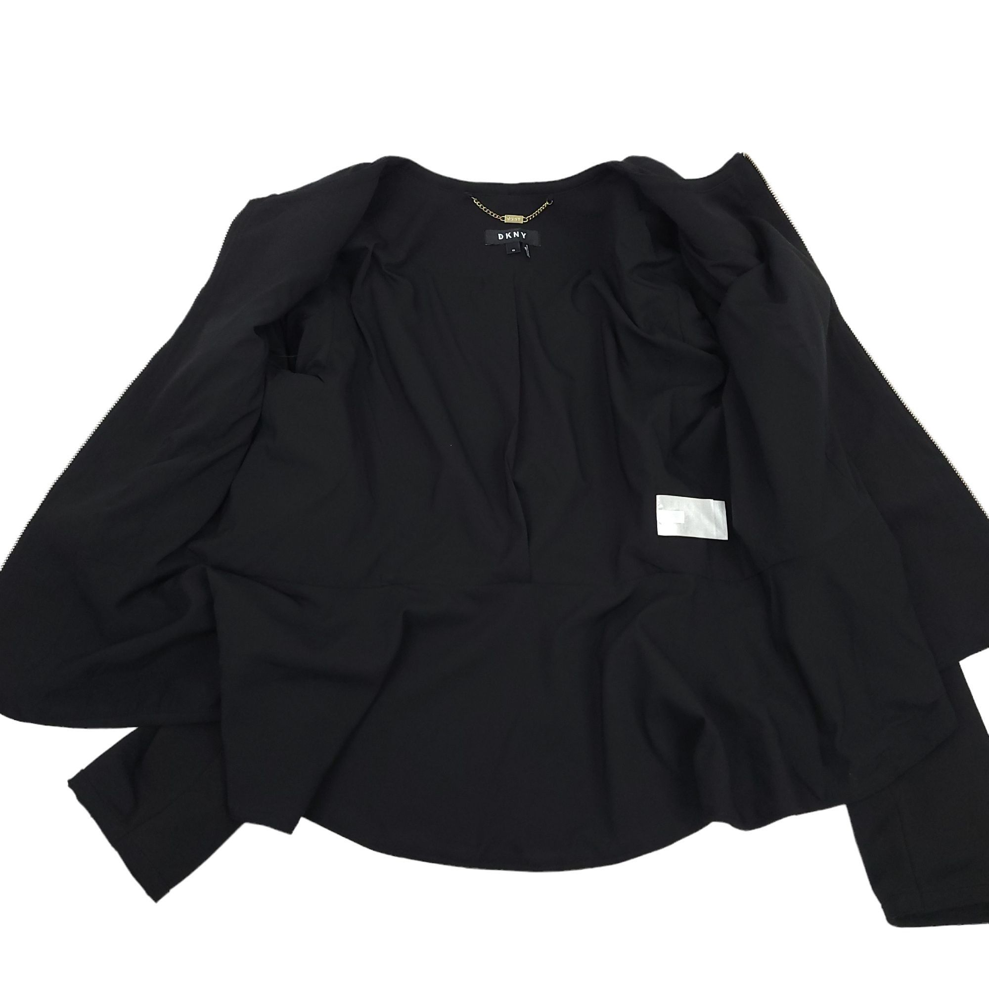 DKNY DKNY Collarless Peplum Hem Jacket Womens Size 12 Black Gold Size XL / US 12-14 / IT 48-50 - 10 Thumbnail