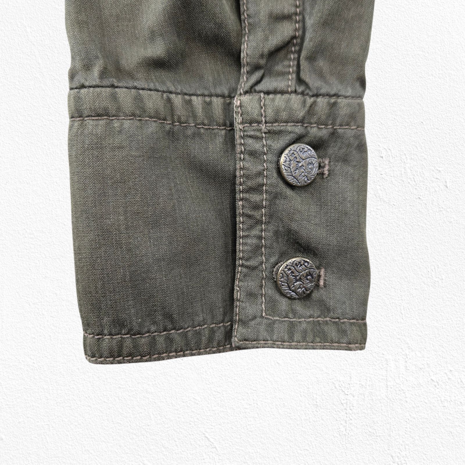 J.Crew J.Crew Silk Cotton Utility Military Jacket Olive Green Small Size S / US 4 / IT 40 - 10 Thumbnail