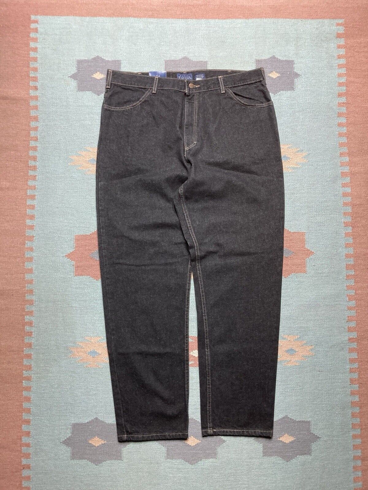 Basic Editions × Vintage y2k baggy jeans black goth grunge skater deadstock NWT 38x32 Size US 38 / EU 54 - 5 Thumbnail