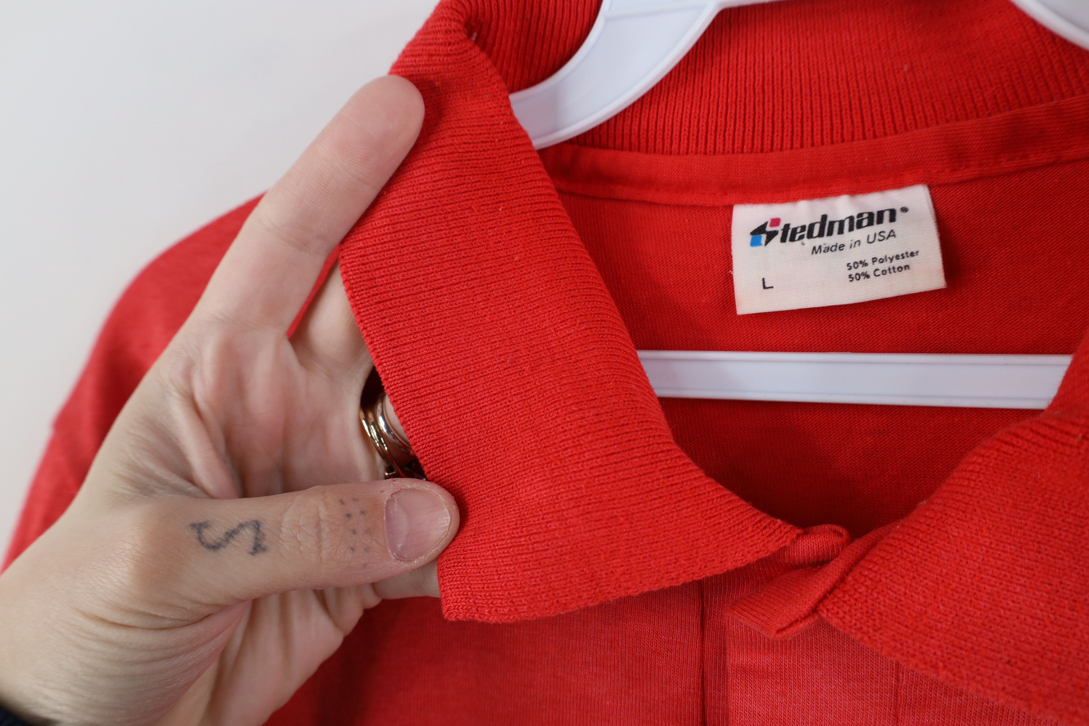 Vintage Vintage 90s Minor League Baseball Baseball Polo Red USA Size US L / EU 52-54 / 3 - 9 Thumbnail