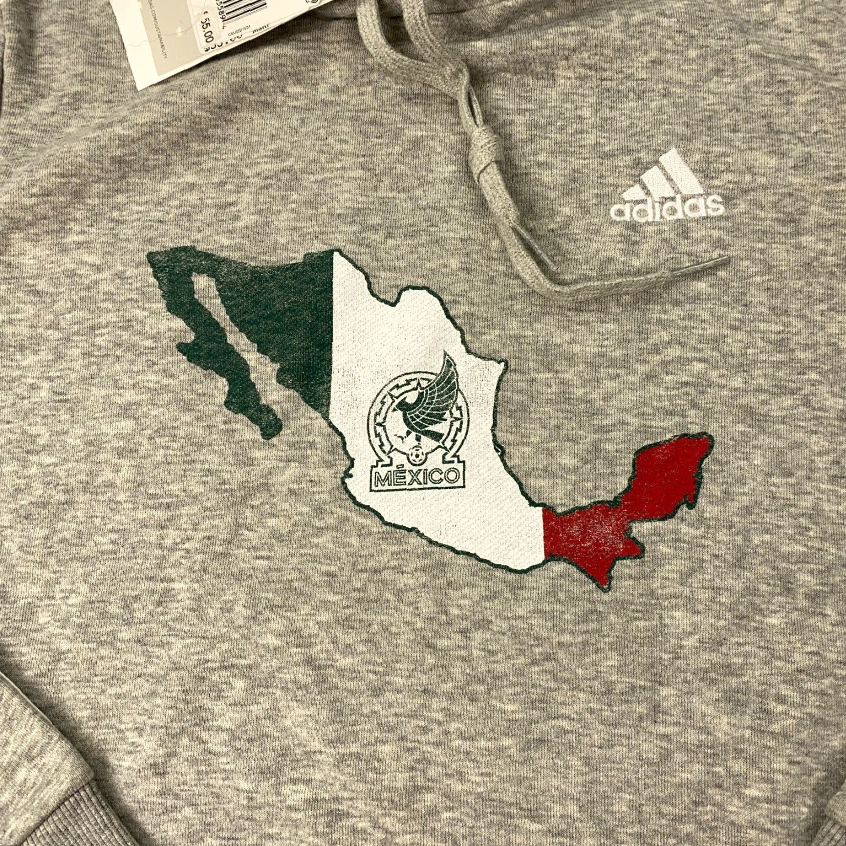 Adidas Adidas Mexico National Team Cropped Hoodie Womens Small Gray Soccer Performance Shirt Size S / US 4 / IT 40 - 2 Thumbnail