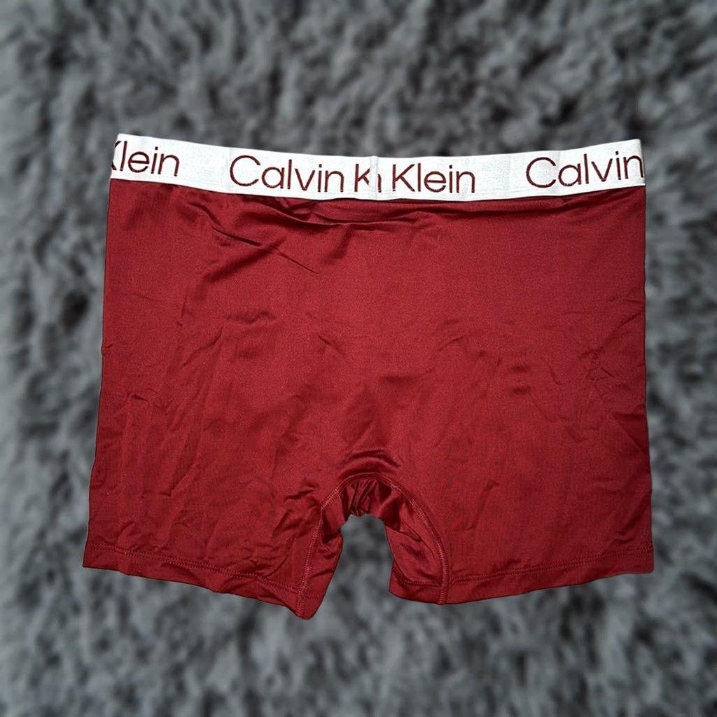 Calvin Klein Calvin Klein Boxer Brief Mens Underwear L Regular Red microfiber Size 42R - 1 Thumbnail