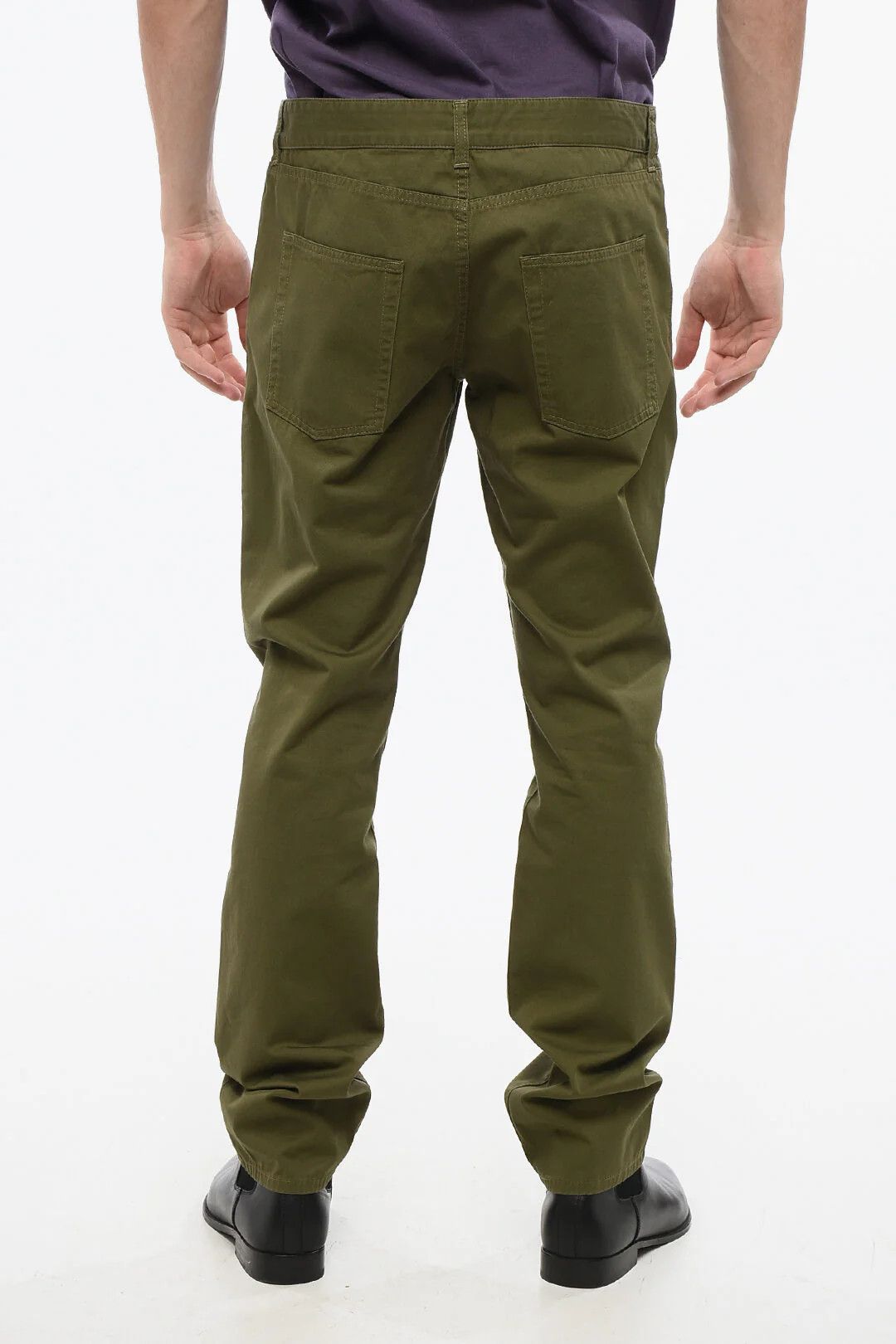 Saint Laurent Paris og1mm0426 Lightweight Cotton 5-Pocket Pant in Green Size US 32 / EU 48 - 2 Thumbnail