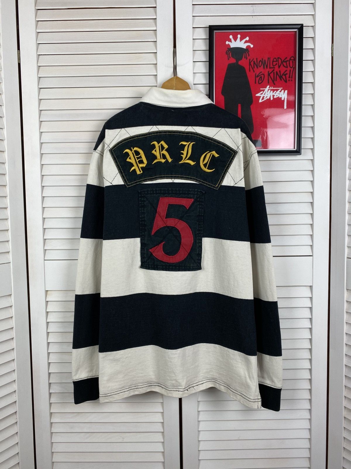Polo Ralph Lauren Vintage Polo Ralph Lauren Heavyweight Rugby Striped Long #5 Size US L / EU 52-54 / 3 - 1 Thumbnail