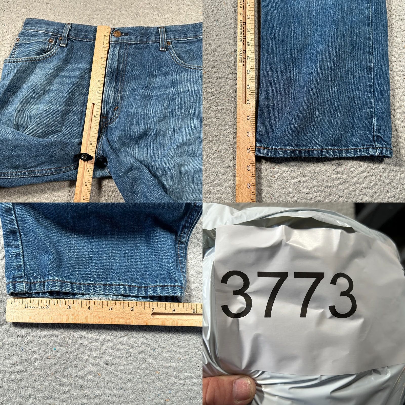 Levi's Levi's 569 Jeans Mens 38x27 Blue Denim Stretch 5-Pockets Loose Fit Straight Leg Jeans Mens Blue Levi's 569 Size US 38 / EU 54 - 9 Thumbnail