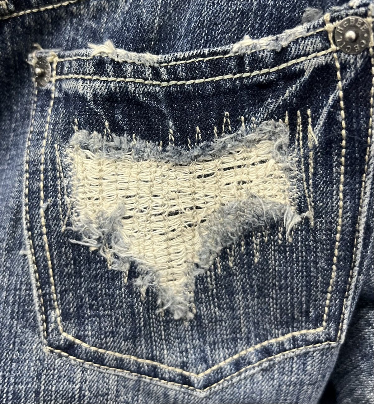 Vintage Vintage Cecil McBee Distressed Denim Overalls - Medium Size US 31 - 17 Thumbnail