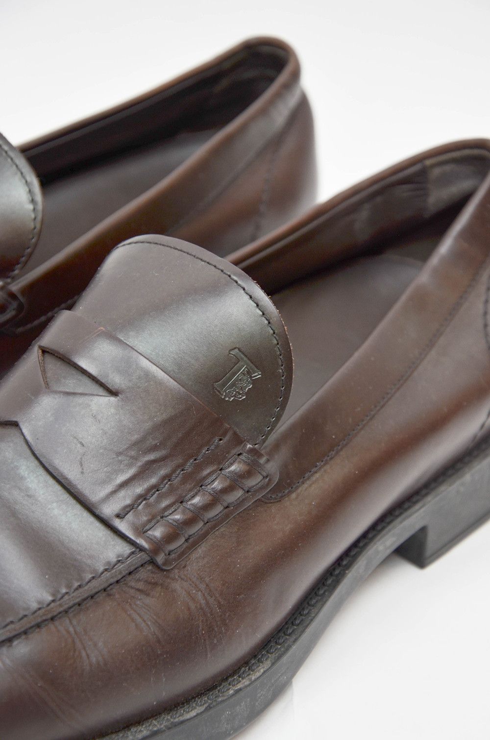 Designer × Tod's TOD'S Brown Leather Penny Slip On Loafers - US11 Size US 11 / EU 44 - 2 Thumbnail