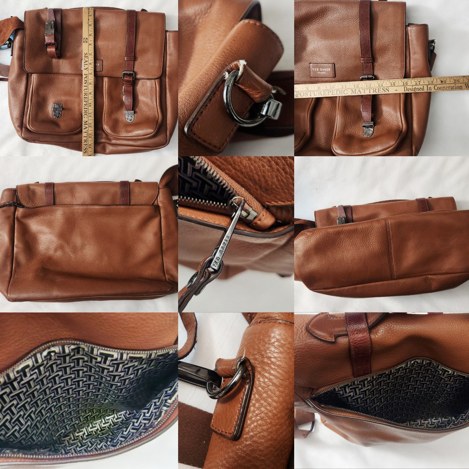 Ted Baker Ted Baker London Finlie 100% Leather Satchel Brown Messenger Size ONE SIZE - 16 Thumbnail