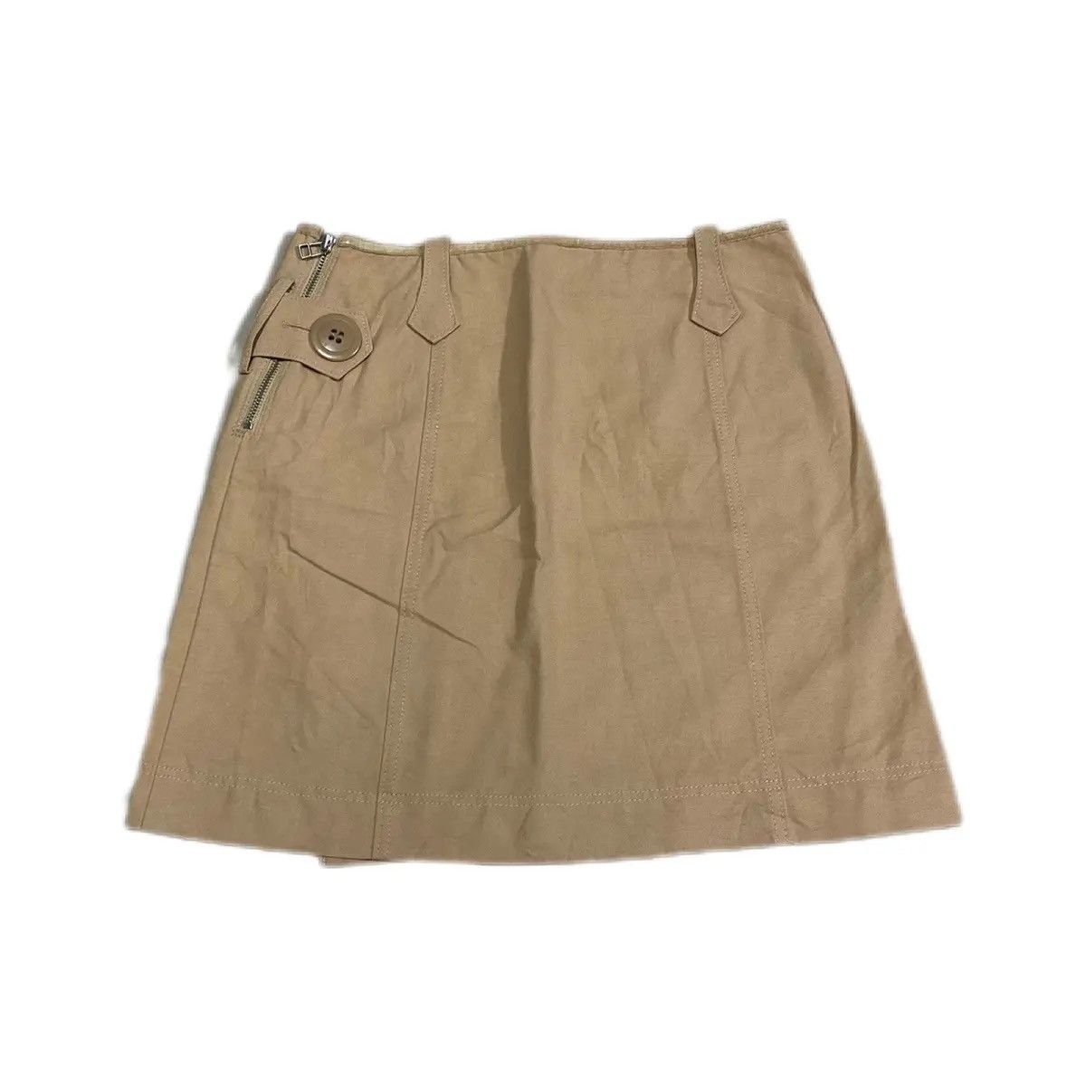Burberry ♟️ Burberry Diagonal Buttons Layer Zipper Skirt Size 28" / US 6 / IT 42 - 4 Thumbnail