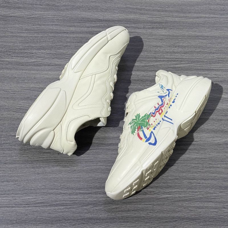 Gucci Gucci Rhyton Hawaiian Logo Low-Top Sneakers - Size US 9.5 / EU 42-43 - 7 Thumbnail