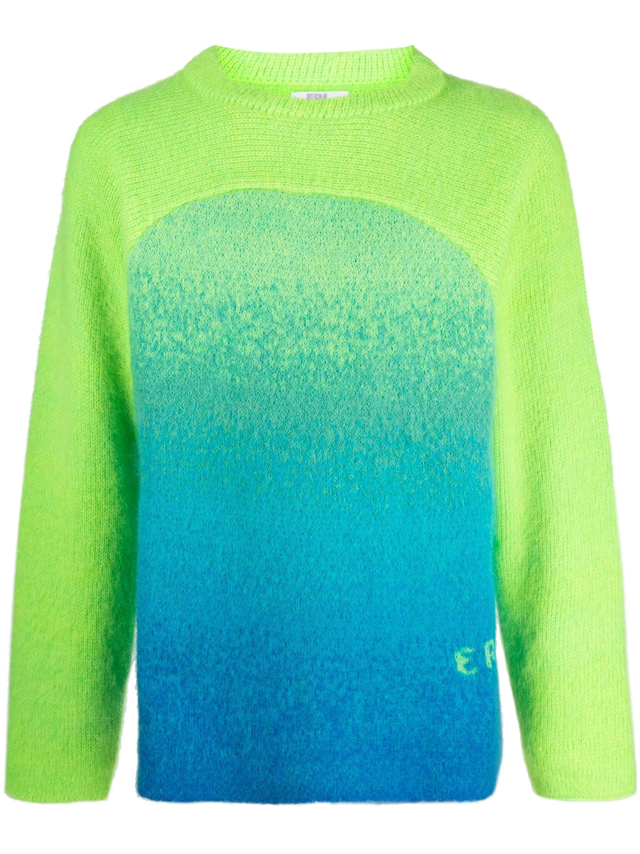 ERL size M - ERL Green Gradient Rainbow Sweater Size US M / EU 48-50 / 2 - 1 Thumbnail