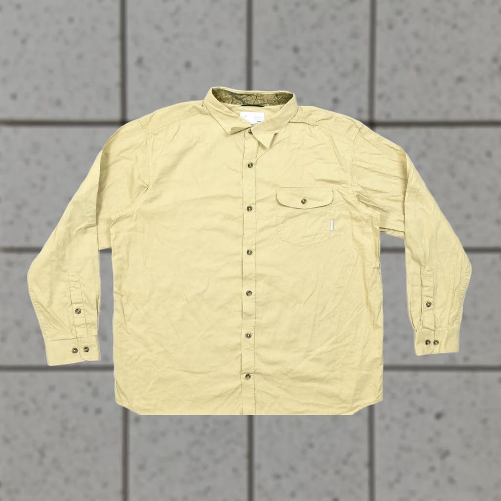 Vintage Columbia Shirt Mens XXL Khaki Cotton Long Sleeve Button-Down Fishing Outdoor Hik Shirt Size US XXL / EU 58 / 5 - 1 Thumbnail