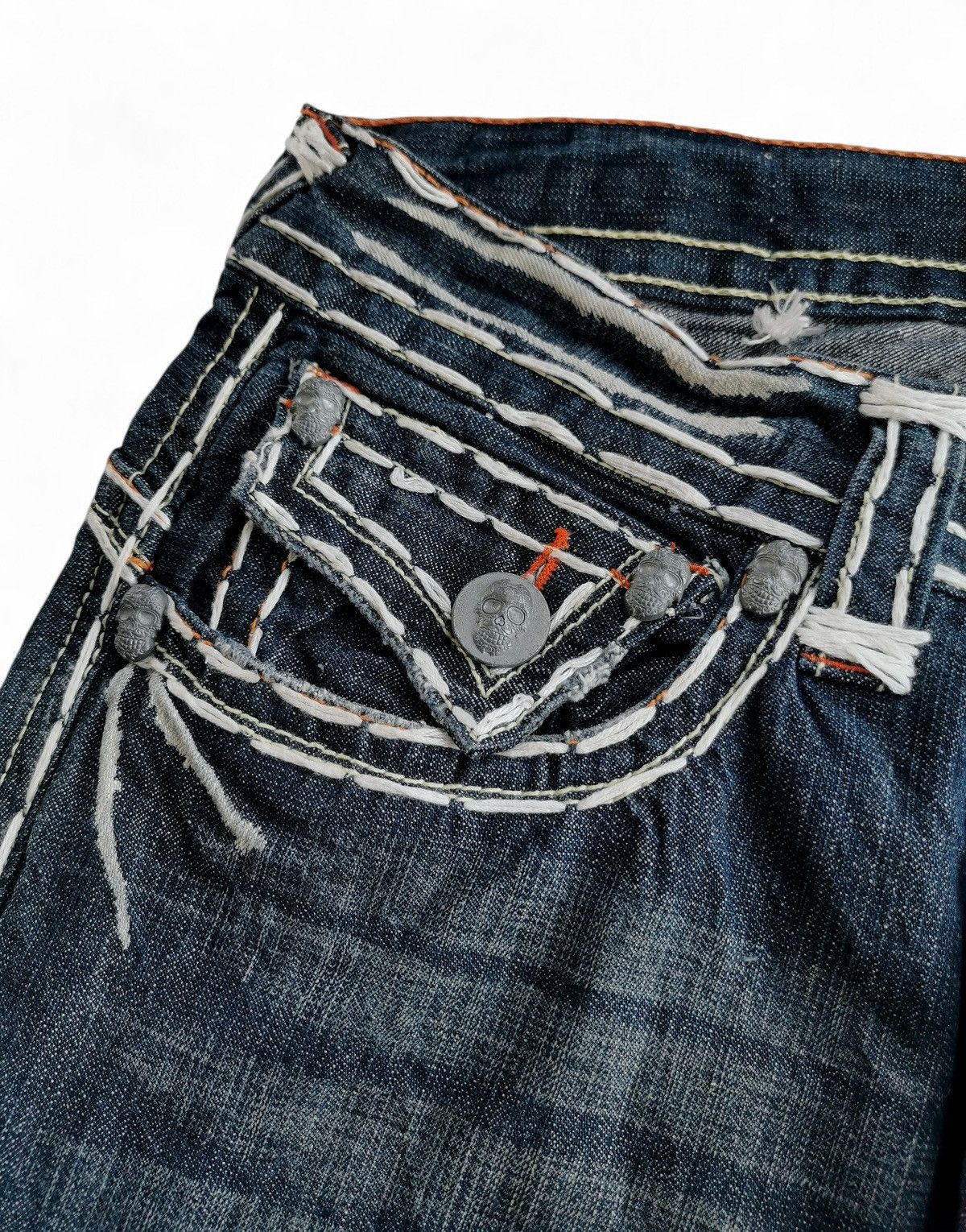 Other Flared Vintage Laguna Beach Big Stitch Denim Bootcut Jeans Size US 33 - 14 Thumbnail